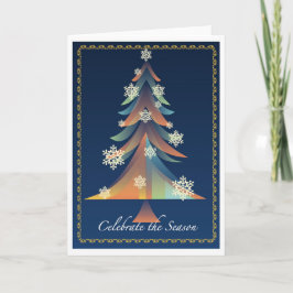 Tarjeta snowflake tree Christmas card