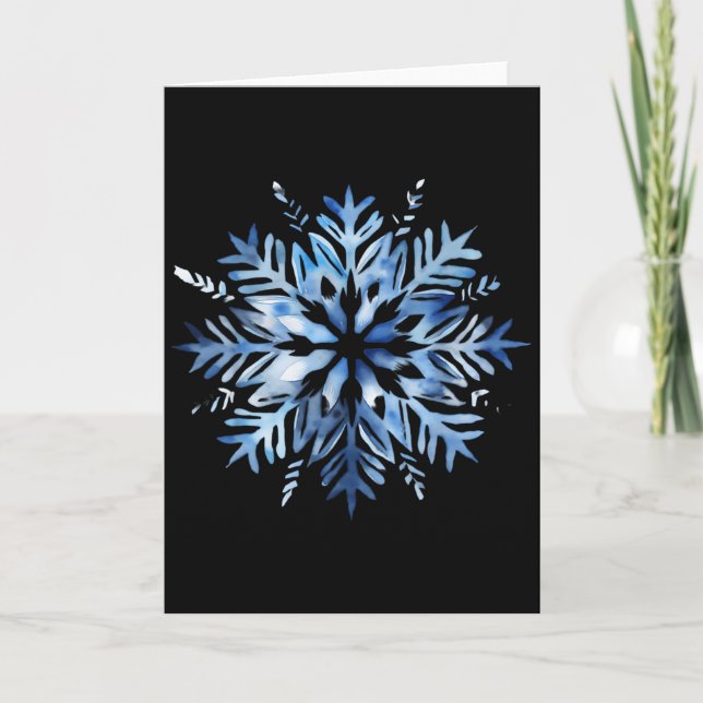 Tarjeta Snowflake Winter Christmas Matching  (Anverso)