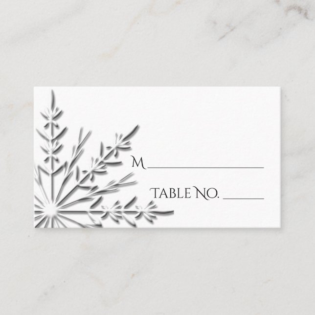 Tarjeta Snowflake Winter Wedter Place (Anverso)