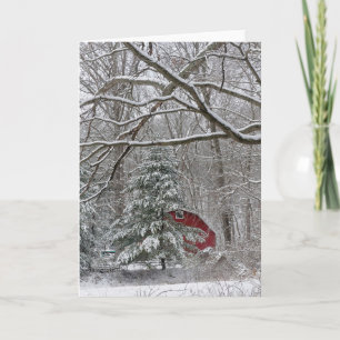 Tarjeta Snowley Red Barn