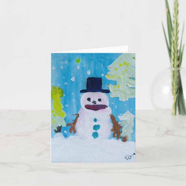 Tarjeta Snowman (Anverso)