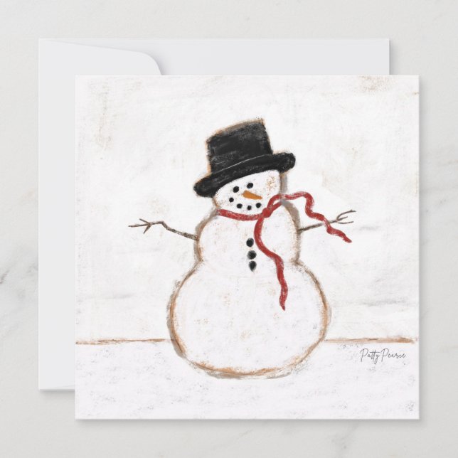 Tarjeta Snowman (Anverso)