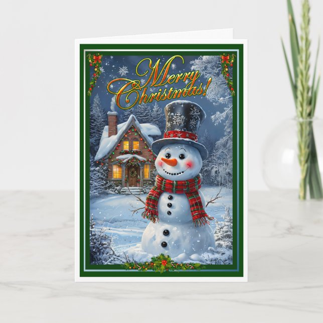Tarjeta Snowman (Anverso)