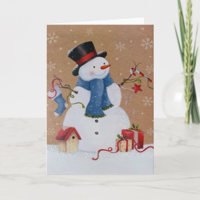 Tarjeta Snowman (Anverso)