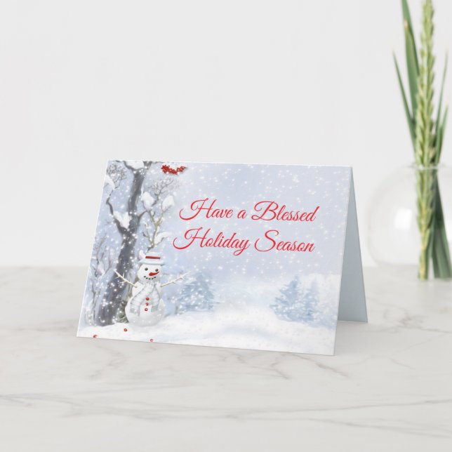 Tarjeta Snowman (Anverso)