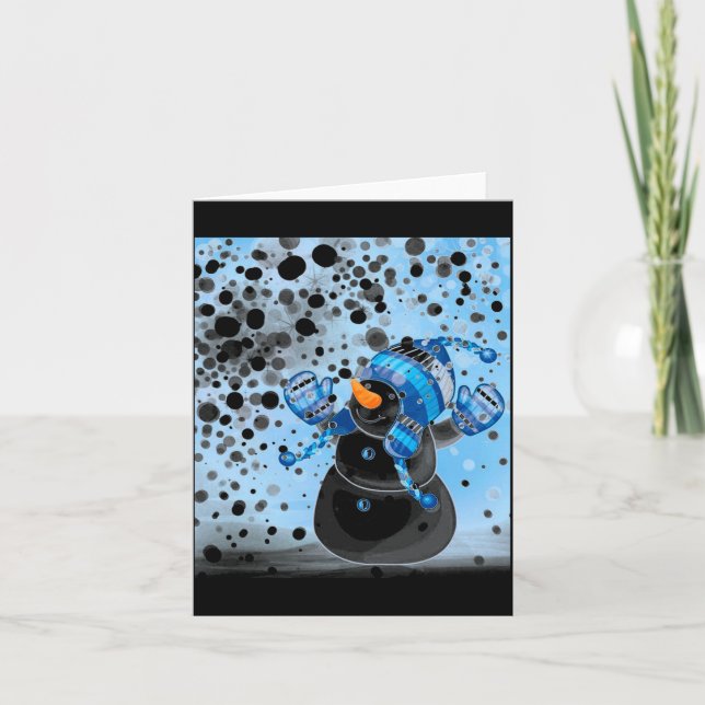 Tarjeta Snowman  (Anverso)