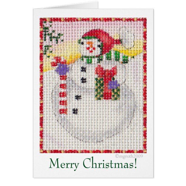 Tarjeta Snowman (Frente)