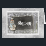 Tarjeta Snowman de bendición<br><div class="desc">Bendición tarjeta de snowman para sus vacaciones de invierno.</div>