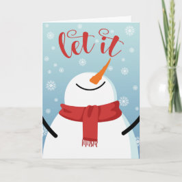 Tarjeta Snowman deja que la nieve