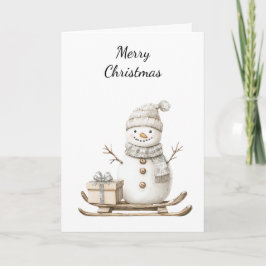 Tarjeta Snowman en los Navidades de Skytrain