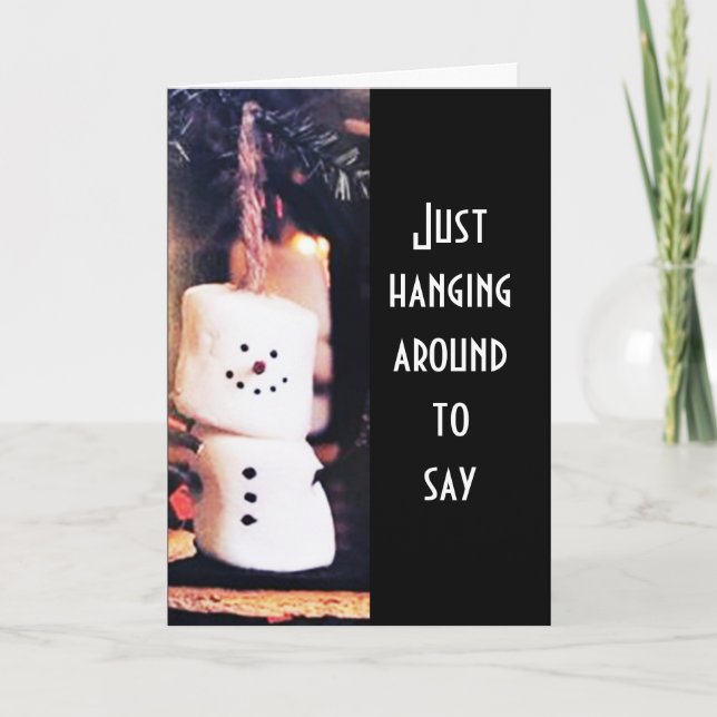 TARJETA SNOWMAN ESPERA QUE VACACIONES SEA "A - OK" (Anverso)