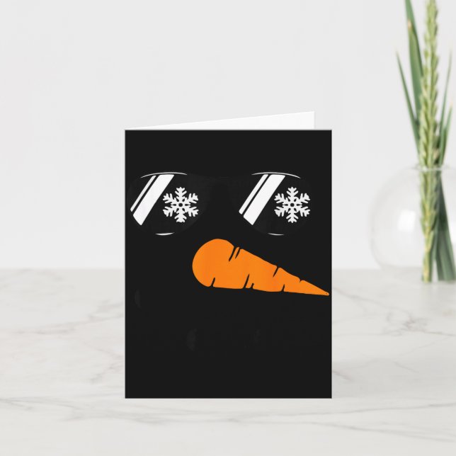 Tarjeta Snowman Face Sungles Christmas For Men Boys And Ki (Anverso)