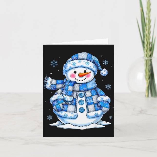Tarjeta Snowman For Women Men Kids Grandkids Christmas  (Anverso)