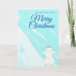 Tarjeta Snowman Merry Christmas<br><div class="desc">🎄 🎄 🎄 Echa un vistazo al resto de la colección de Navidades de Happy Planet Fiestas para hacer de esta temporada festiva un 🎄 mágico 🎄</div>