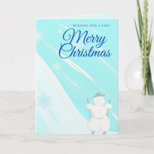 Tarjeta Snowman Merry Christmas