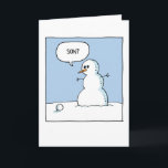Tarjeta Snowman Son Navidades<br><div class="desc">Acerca de este artículo * Inside Greeting Dice: ¡Tengan una pelota estos Navidades! Feliz Navidad - La cubierta dice: ¿Hijo? * Recibir 1 tarjeta de saludo con sobre 5x7; Un divertido regalo de Navidad para la temporada navideña * La tarjeta de Navidades tiene una página de portada brillante que es...</div>