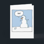 Tarjeta Snowman Son Navidades<br><div class="desc">Acerca de este artículo * Inside Greeting Dice: ¡Tengan una pelota estos Navidades! Feliz Navidad - La cubierta dice: ¿Hijo? * Recibir 1 tarjeta de saludo con sobre 5x7; Un divertido regalo de Navidad para la temporada navideña * La tarjeta de Navidades tiene una página de portada brillante que es...</div>