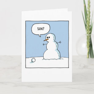 Tarjeta Snowman Son Navidades