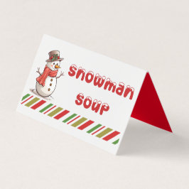 Tarjeta Snowman Soup Trep Bag Topper