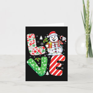 Tarjeta Snowman Xmas Family Mating Design Snowman Christ