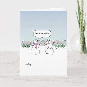 Tarjeta Snowmen Estornuda