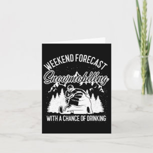 Tarjeta Snowmobile Sled Weekend Forecast Winter Sports