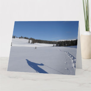 Tarjeta Snowshoeing en el Parque Nacional Yellowstone