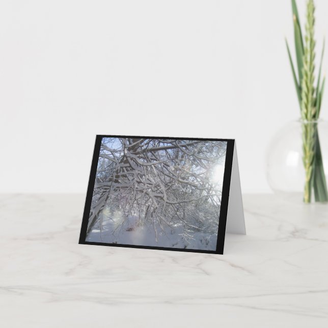 Tarjeta Snowy Branches Notecard (Anverso)