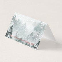 Tarjeta Snowy Mountain Woodland Guest Seplace
