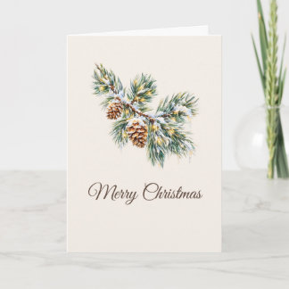 Tarjeta Snowy Pine Branch
