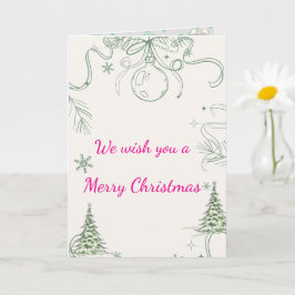 Tarjeta Snowy Pines & Peace