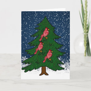Tarjeta Snowy Tree Scene