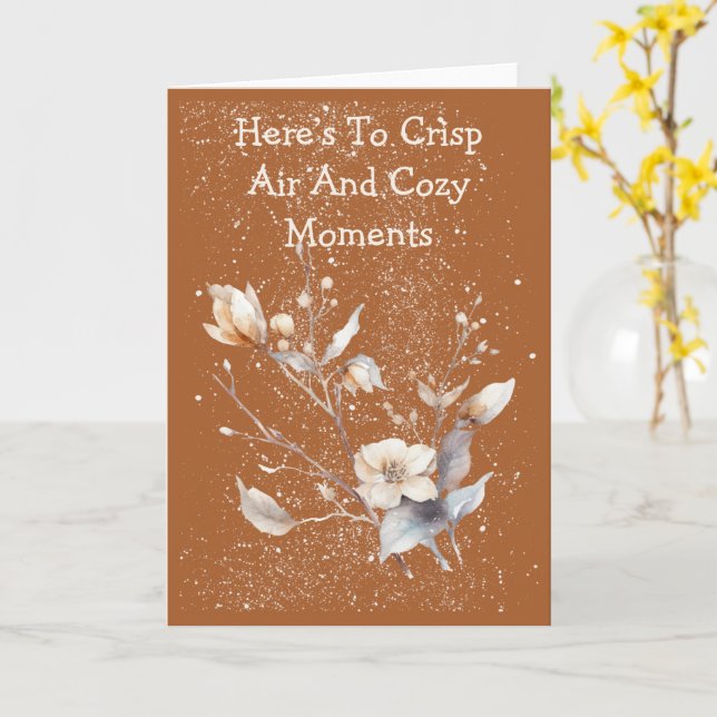 Tarjeta Snowy Warm Winter Blossoms Greeting Card (flor amarilla)