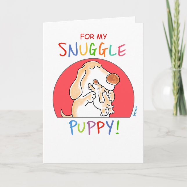 Tarjeta ¡SNUGGLE PUPPY! por Boynton (Anverso)