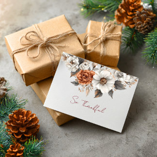 Tarjeta So Thankful Soft Autumn Blooms Card