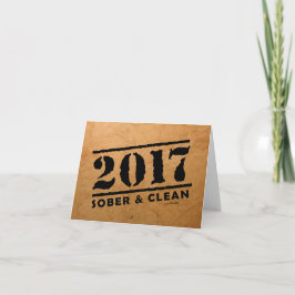 Tarjeta Sober & Clean 2017 (regalo de recuperación/adicció