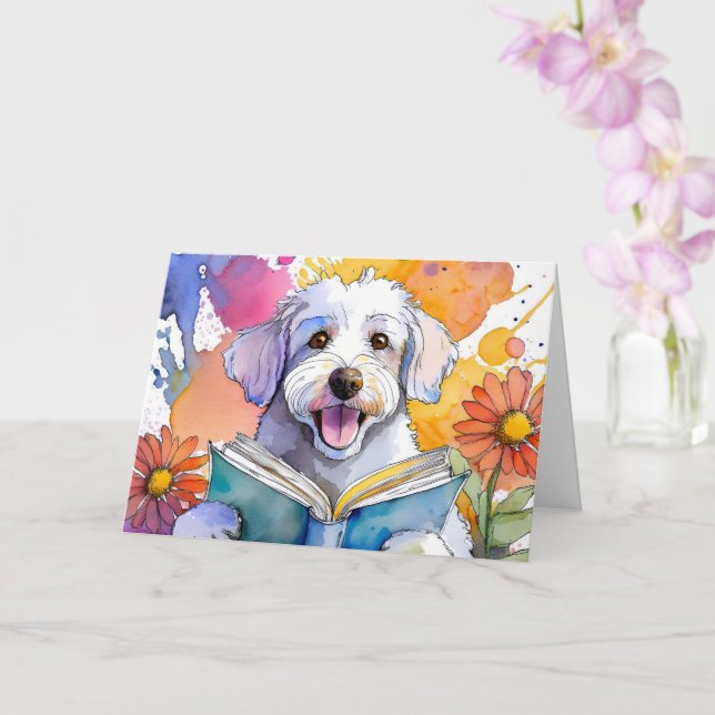 Tarjeta Sober Schnoodle con el gran aniversario de la recu (Orquídea)