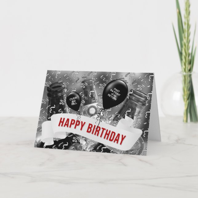 Tarjeta Sobre el Cubo de la Cerveza de Cumpleaños (Anverso)