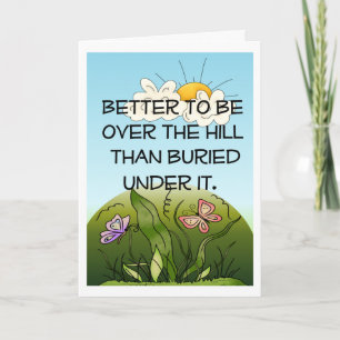 Tarjeta Sobre el cumpleaños de la colina