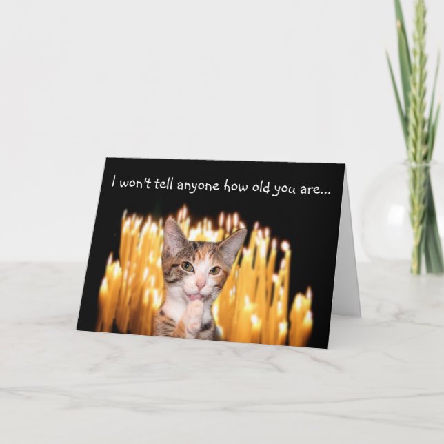 Tarjeta Sobre el cumpleaños del gato de la colina (Anverso)