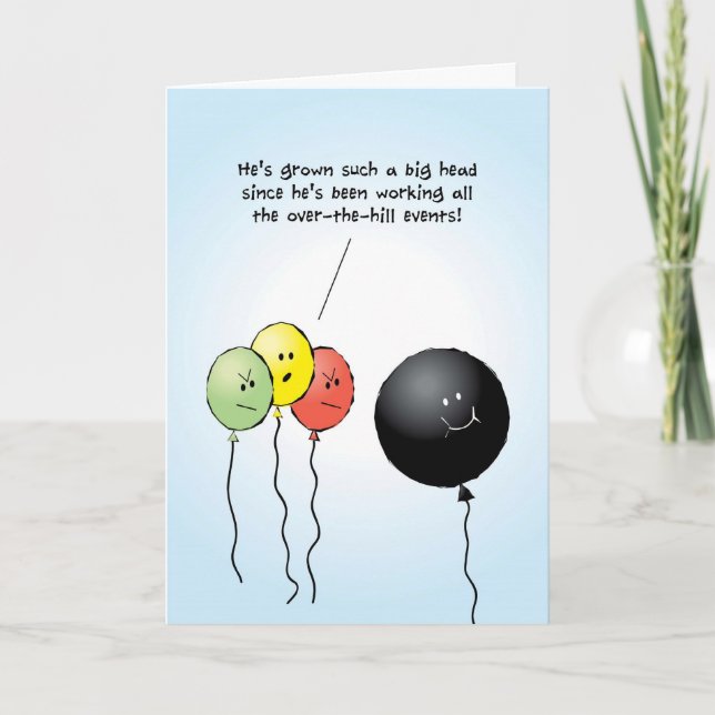 Tarjeta Sobre la carta de saludo en globo por 40 cumpleaño (Anverso)
