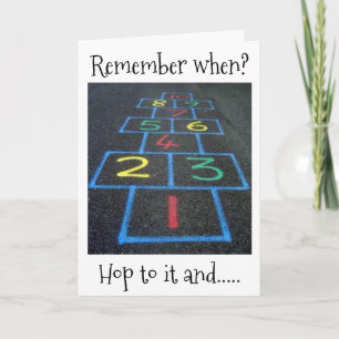 TARJETA "¿SOBRE LA COLINA?" ¡RECUERDE HOPSCOTCH-HOP!