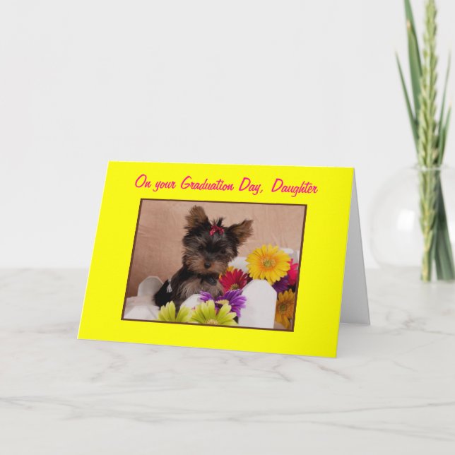 TARJETA SOBRE LA GRADUACIÓN DE NUESTRA HIJA (Anverso)