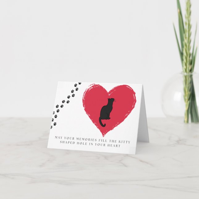 Tarjeta Sobre la pérdida de tu gato  (Anverso)