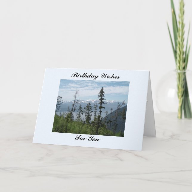 Tarjeta Sobre las montañas (Anverso)