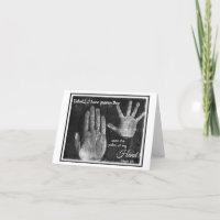 Sobre las palmas de mi mano LDS Notecard