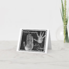 Tarjeta Sobre las palmas de mi mano LDS Notecard