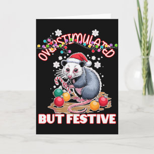 Tarjeta Sobrestimulado Pero Festivo Feo Xmas