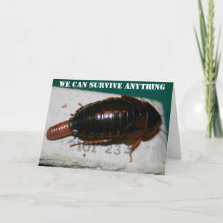 Tarjeta Sobreviven a cualquier cucaracha de aniversario