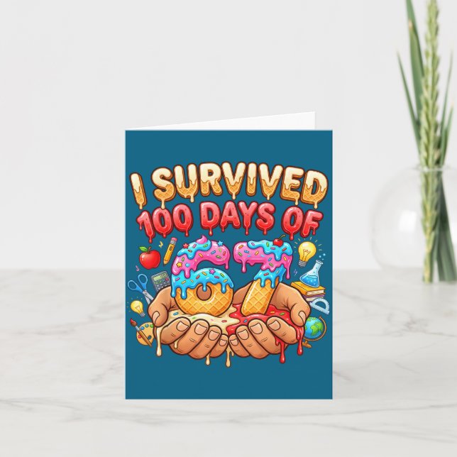 Tarjeta Sobreviví 100 Días 67 Profesores (Anverso)